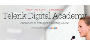 Telerik Digital Academy стартира безплатен курс по дигитален маркетинг в сътрудничество с Google